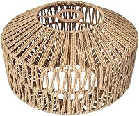 MagiDeal Fonott Papír Lámpaernyő 30x19cm - Kerek Függőlámpa Búra Nappali, Étkező, Hálószoba Dekorációhoz - Klasszikus Rusztikus Stílus - Vil 1
