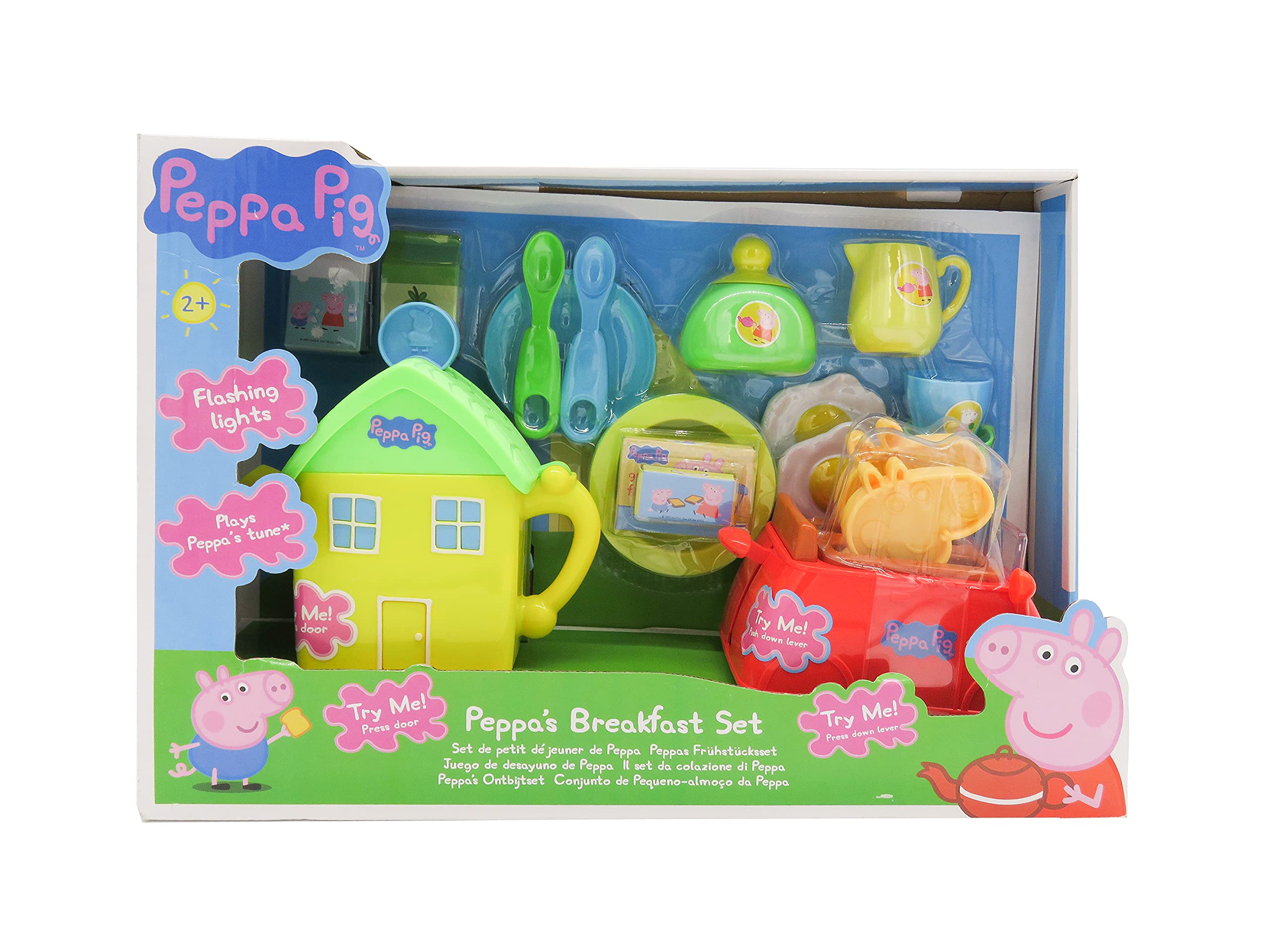Peppa Pig, Set de Desayuno Peppa Pig, Tetera y Tostadora Incluida, Juguete para Niños, (CyP Brands)