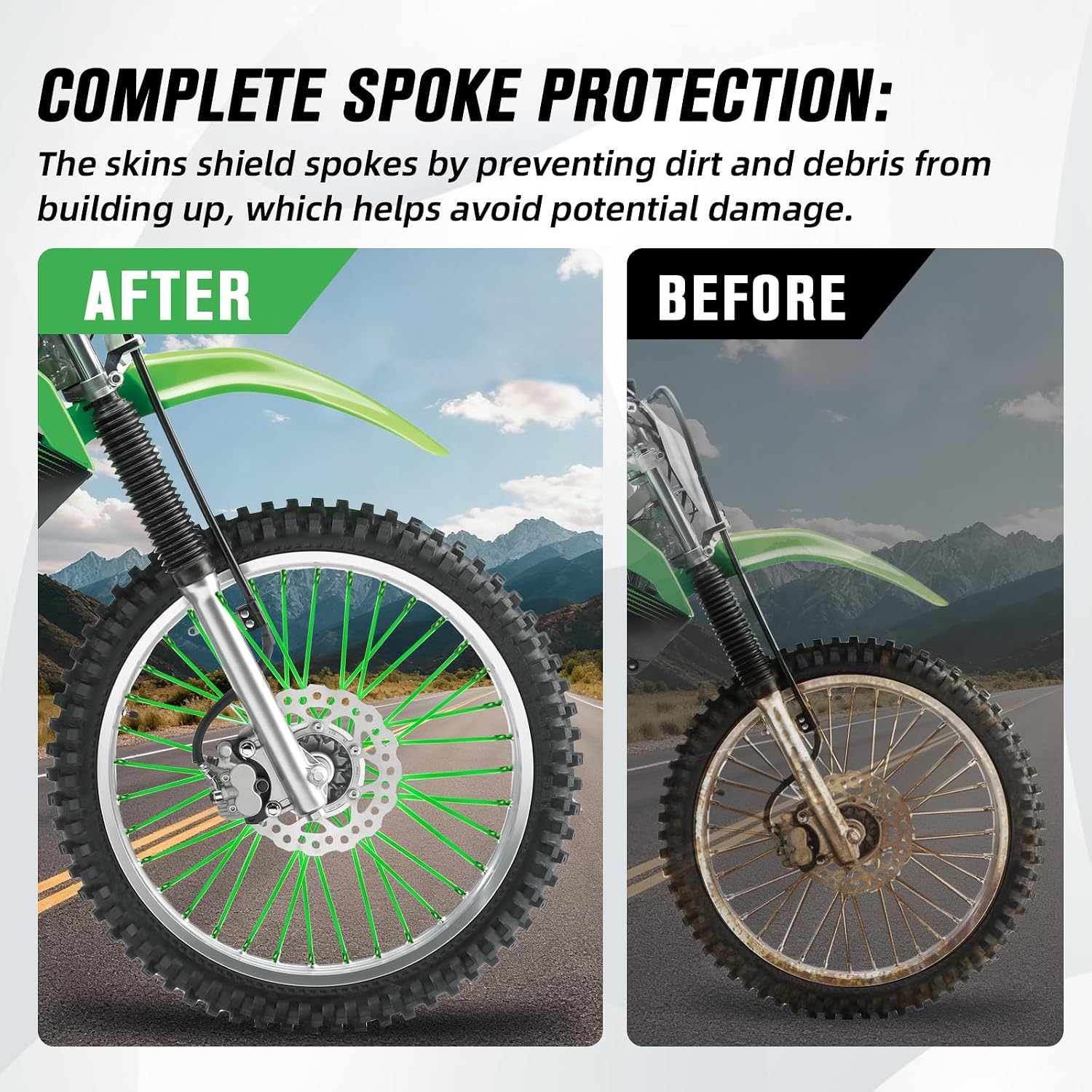 Motorcycle Spoke Skins,Spoke Covers Wheel Wraps Universal fo