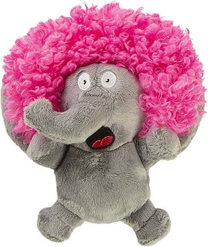 Vista 10 de goDog Crazy Hairs Hedgehog - Juguete de peluche silencioso para perro, tecnología Chew Guard, marrón, pequeño