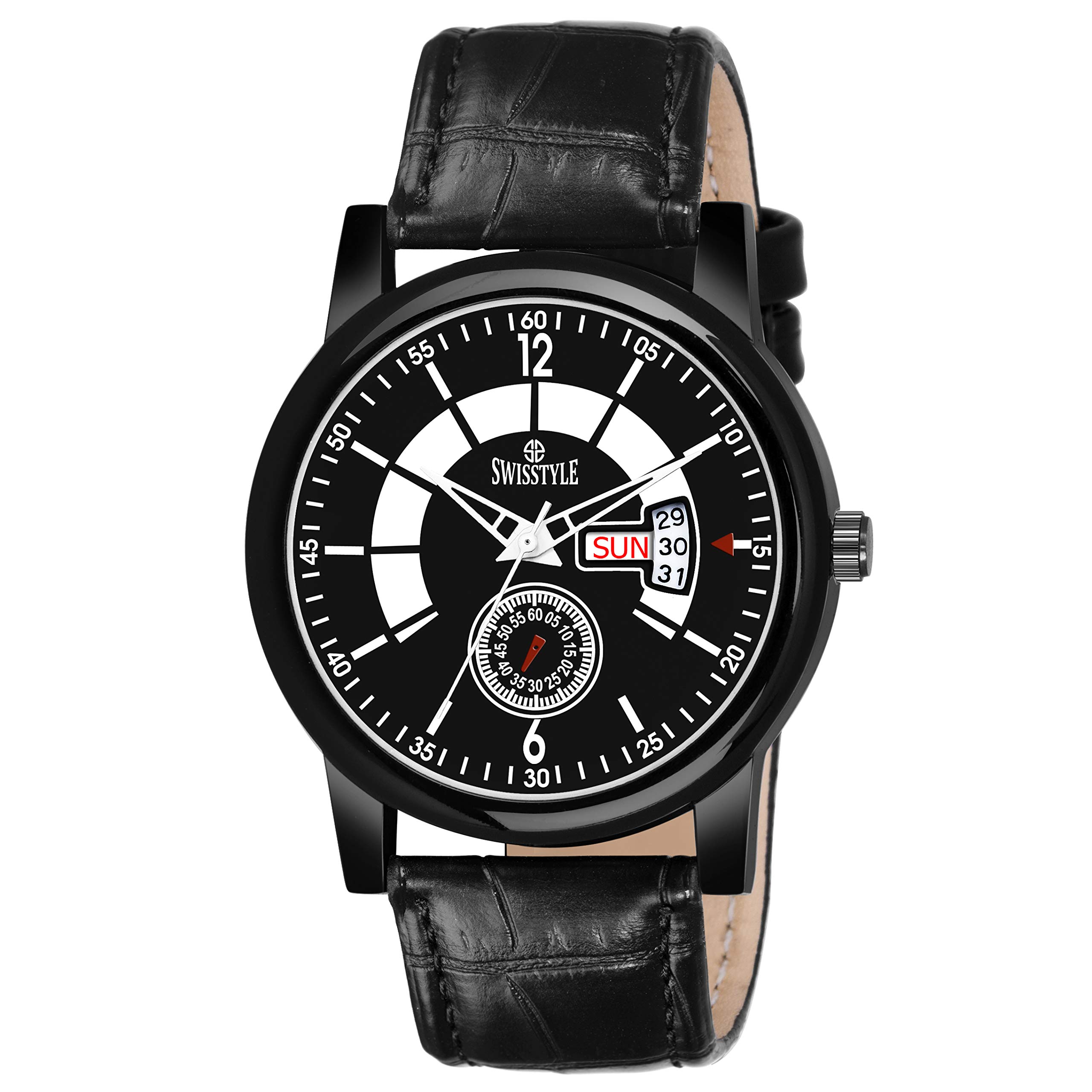 SWISSTYLE Day and Date Display Mens Analog Watch-SS-GR922-BLK-BLK (B07XF5N2D8) Amazon Price History, Amazon Price Tracker