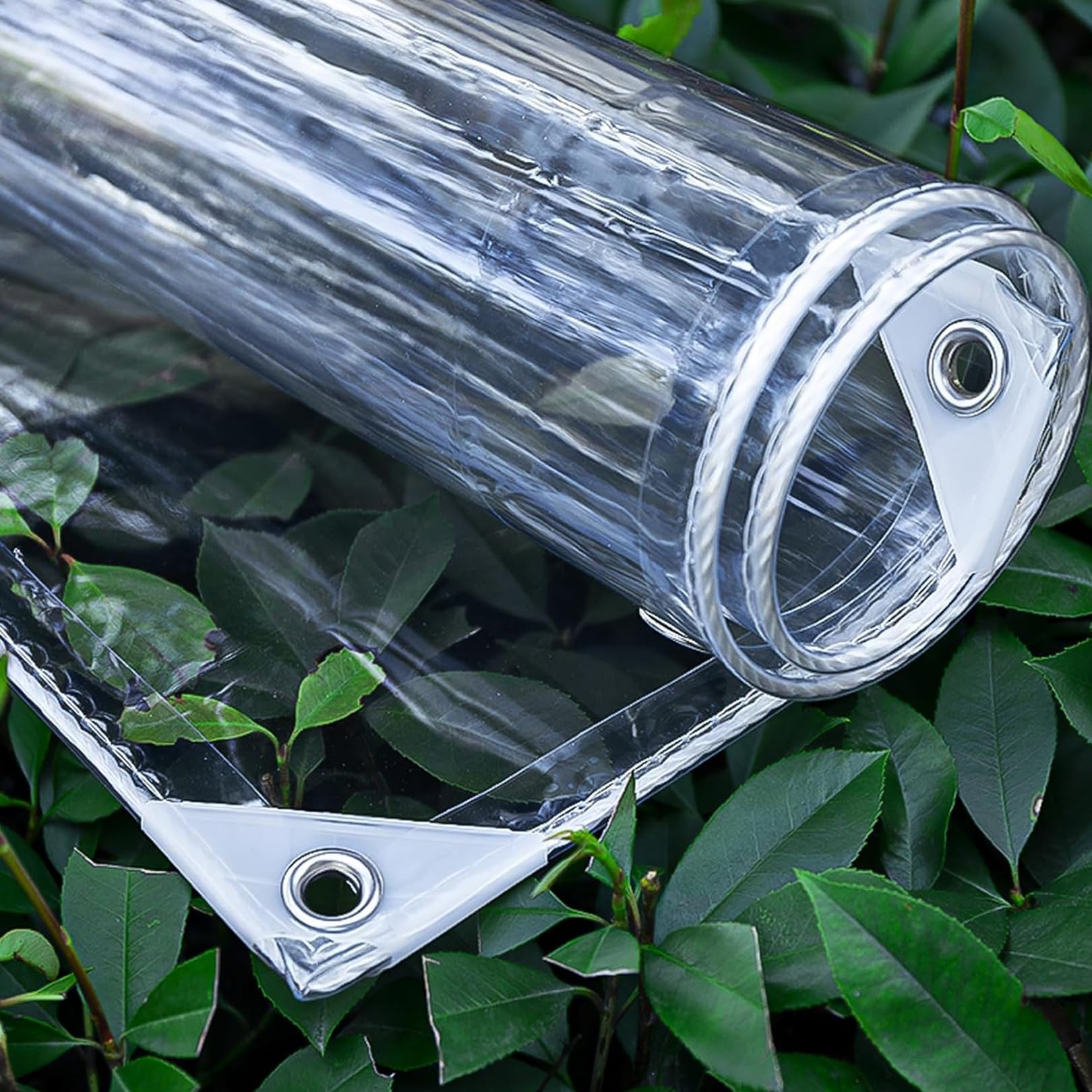 2x2m 650g/m² Wasserdicht Reißfest Plane 0.55 mm dick 2.5x4m Transparente wetterfest Kälteschutz abdeckplane mit ösen,Lochabstand 30 cm,Allzweckplane für den Außenbereich Einsetzbar Regendicht