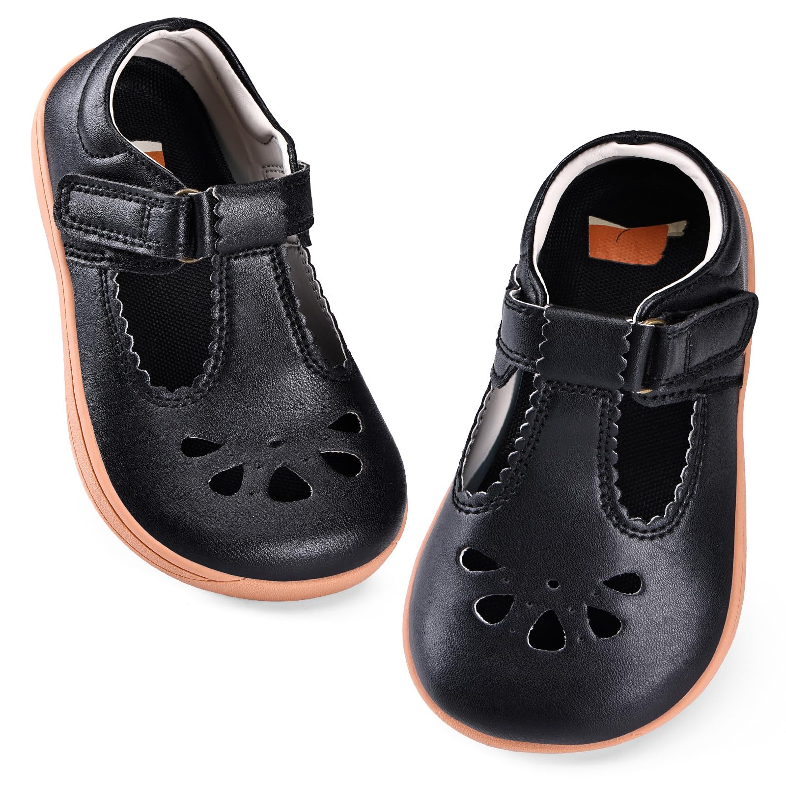 WateLves Toddler Little Girls Mary Jane Wide Dress Shoes Ballet Flats for Party School Wedding