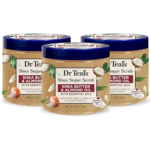 Dr Teal's Shea Sugar Body Scrub Shea Butter with Almond Oil with Essential Oils, 538g Dr Teal's Shea Sugar Body Scrub Shea Butter with Almond Oil with Essential Oils, 538g