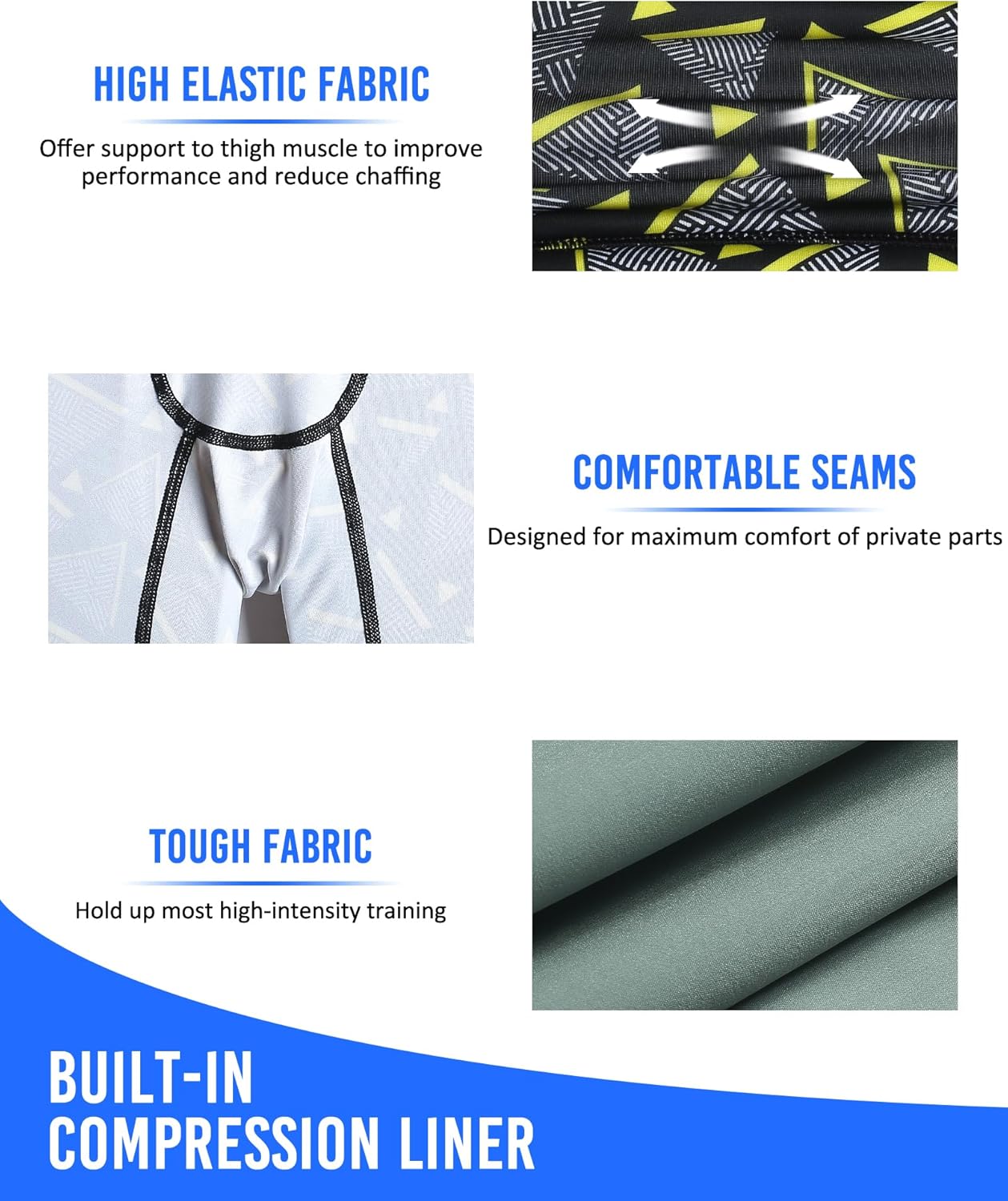 maamgic Mens 5" Gym Running Shorts for Men 2 in 1 Quick Dry Workout Athletic Shorts - Image 3