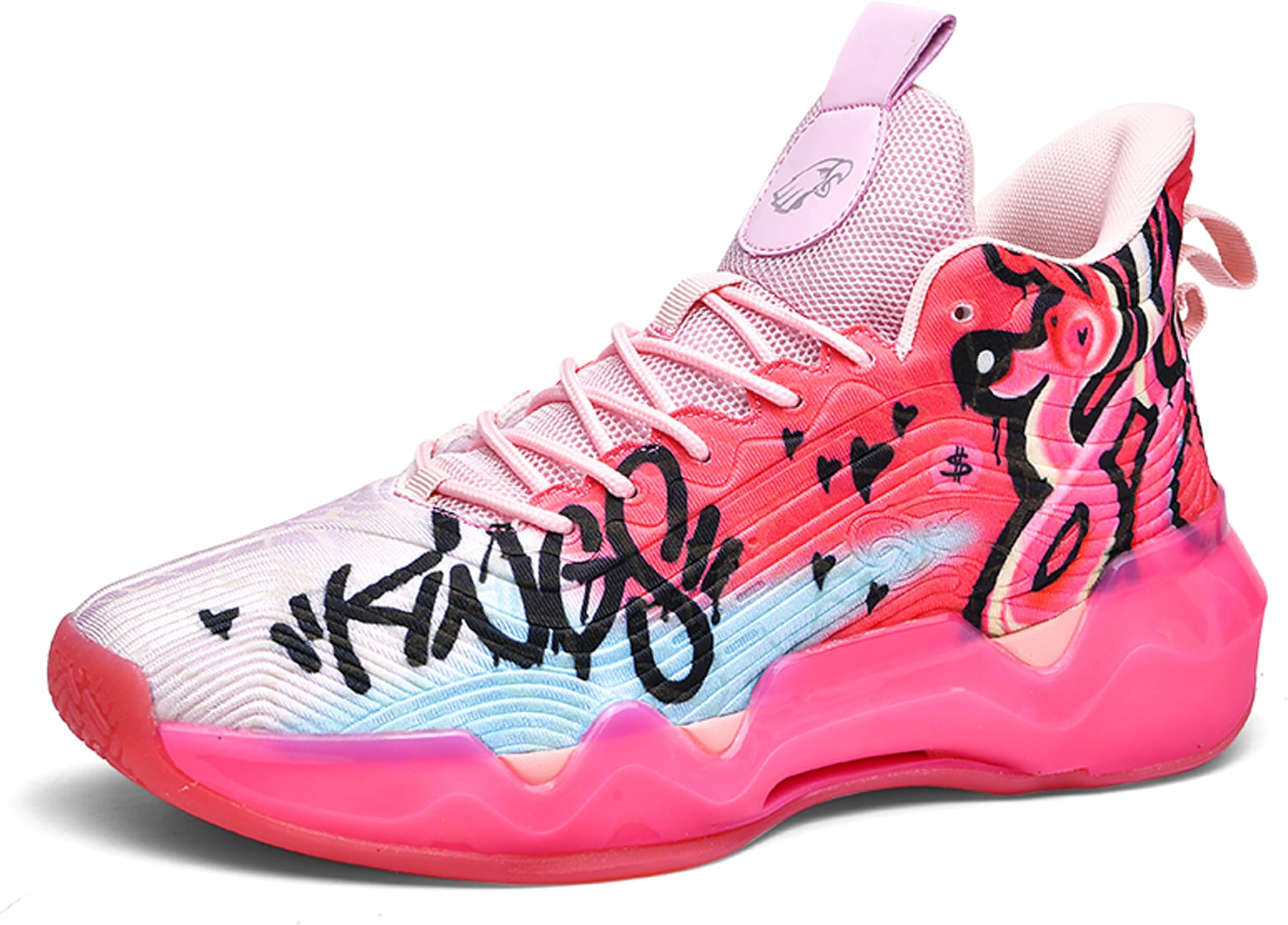 multi colored basketball shoes