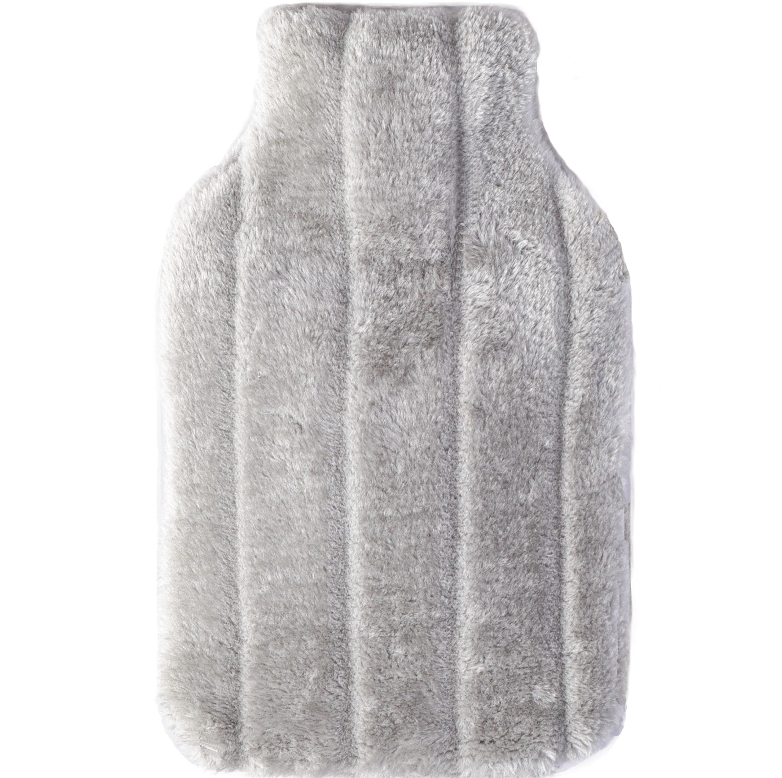 Bakecat Hot Water Bottle Cover Only, Thick and Soft Fluffy Cover - 1.8L / 2L (Cover Only), Grey