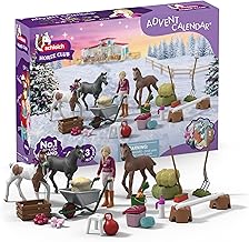 schleich Horse Club Advent Calendar Horse Club 2025 - Christmas Miracle Foal Rearing 99178 | with Movable Figure Sofia, 3 Horse Figures & Accessories | Gift Idea for Children from 5 Years | 34 Pieces