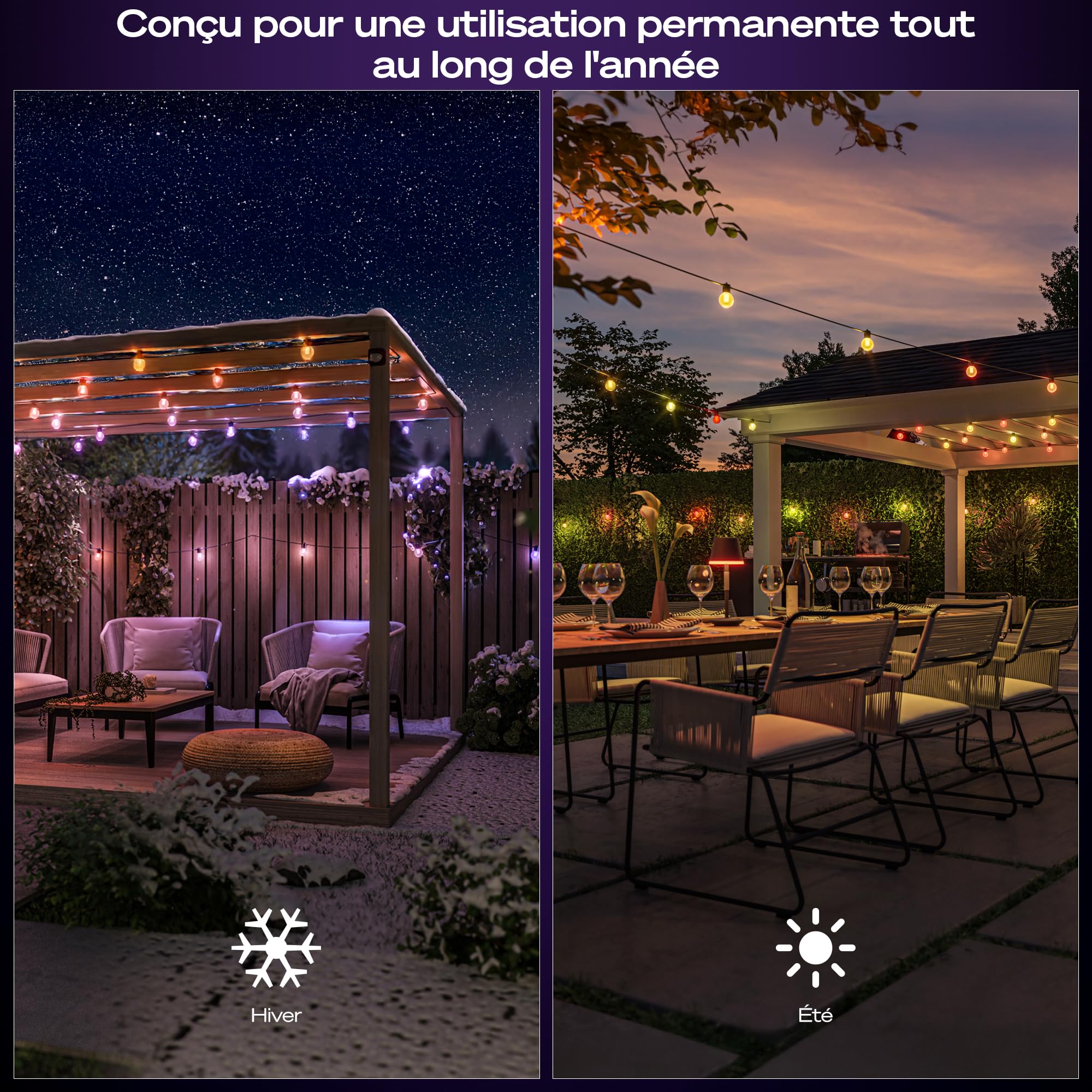 Philips Hue Festavia Globe, Guirlande Lumineuse LED, 10 Ampoules, 7m