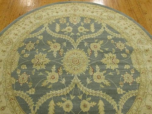 Miniatura 7 de Unique Loom Edinburgh Collection - Alfombra clásica oriental tradicional francesa inspirada en el campo (6 pies x 6 pies, redonda, azulbeige)