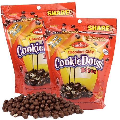 Bulk Original Cookie Dough Bites, Milk Chocolate Covered Candy, Resealable