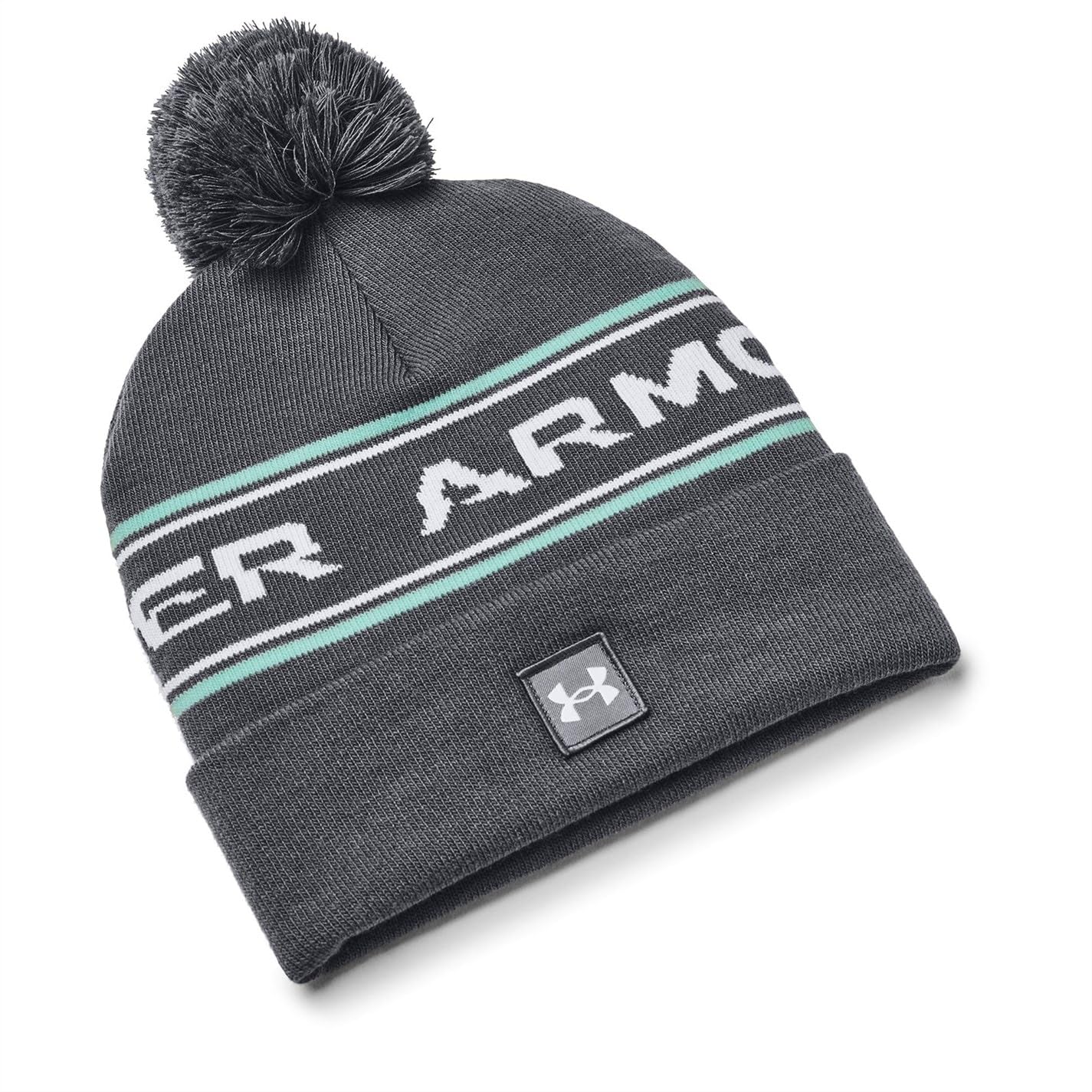 Under Armour Unisex Grey Pom Beanie Mens
