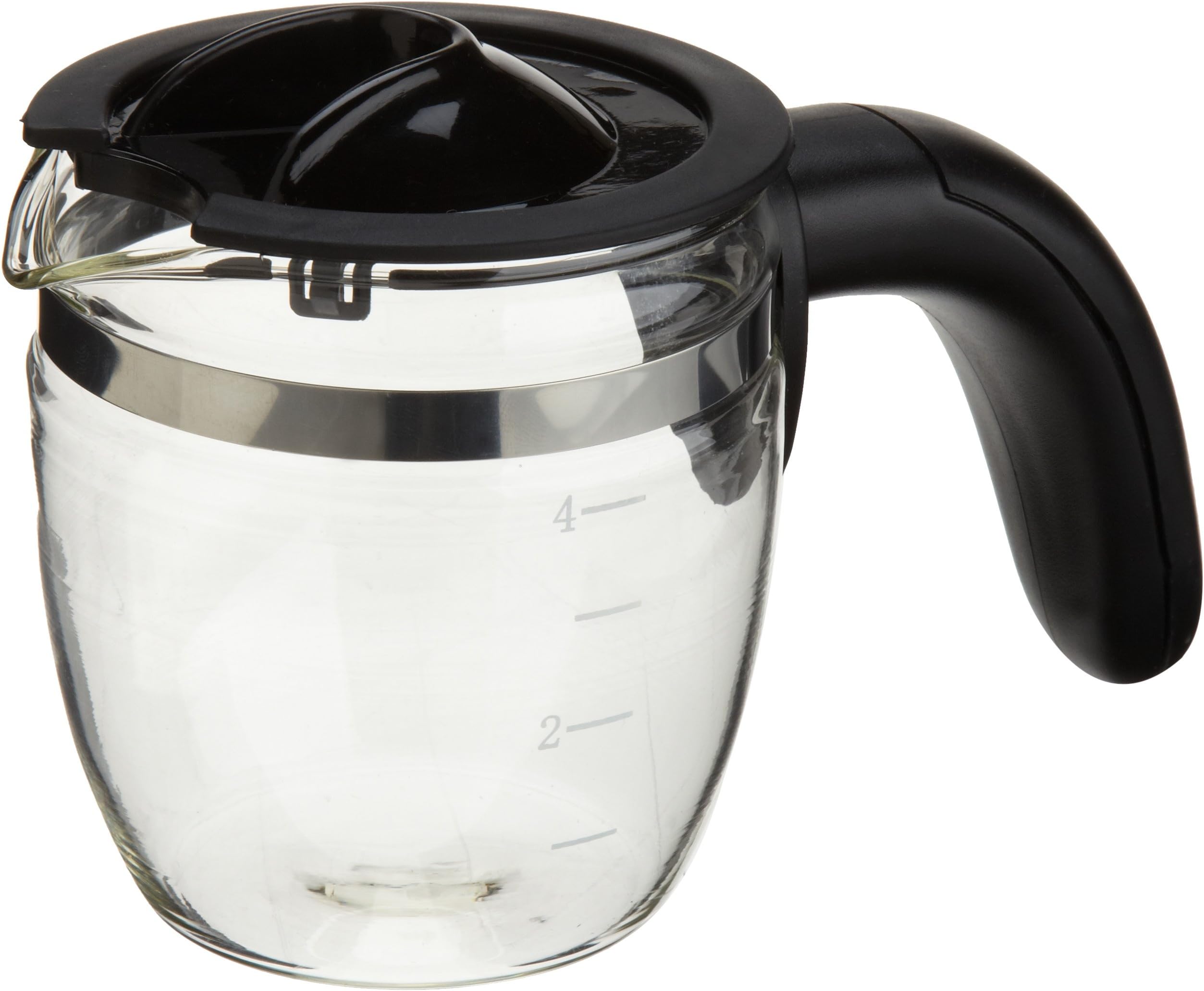 Mr. Coffee Espresso Carafe Assembly w/ Lid, Black 4 Cup