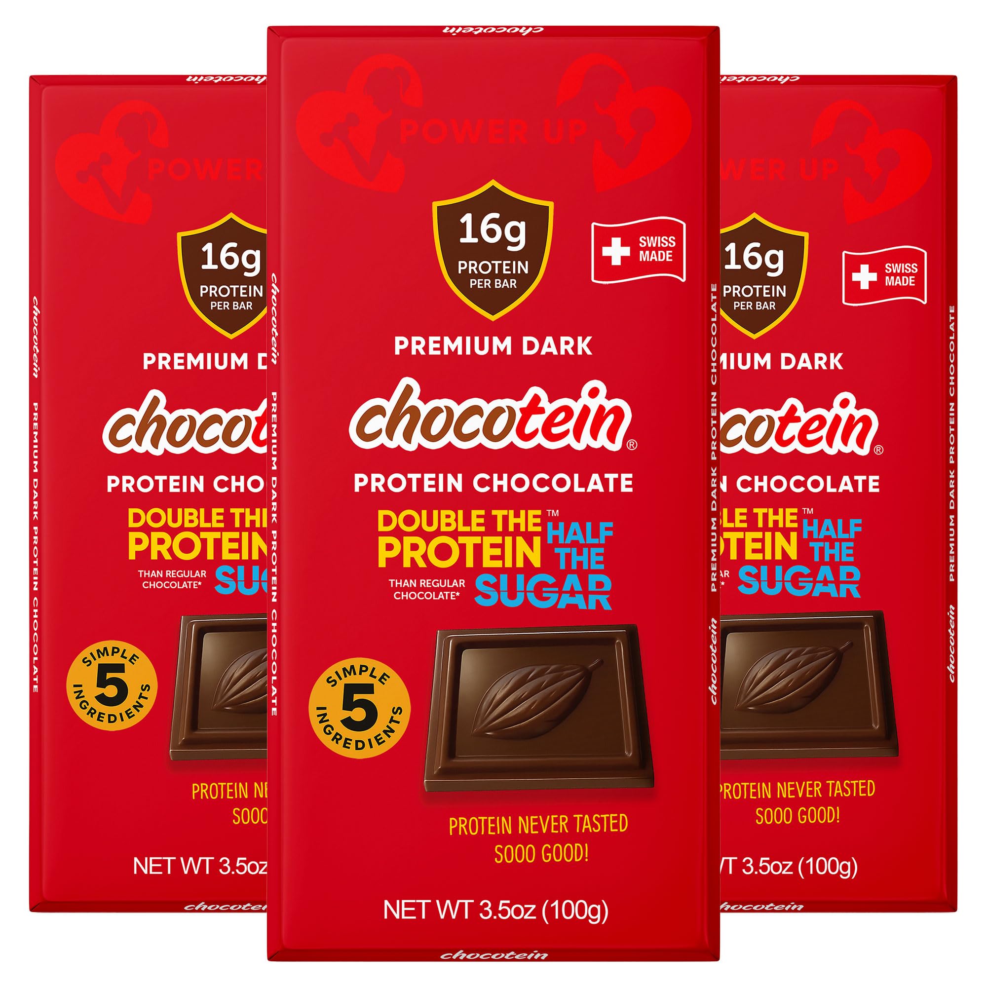Chocotein 70% Dark Swiss Chocolate Bars