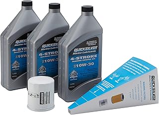 Quicksilver 4-Stroke Oil Change Kit - for Yamaha Outboard Engines - F30, F40, F50, F60, F70, F75, F80, F90, F100, F115, F1...