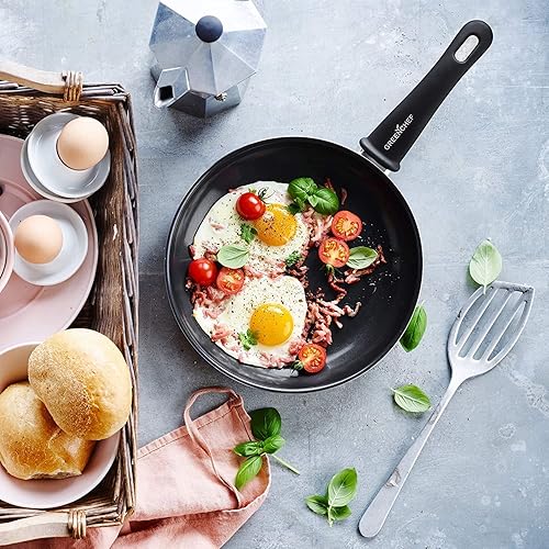 Miniatura 7 de GreenChef Soft Grip - Sartén antiadherente de cerámica saludable de 11.8 in, sin PFAS, inducción, apta para lavavajillas, color negro