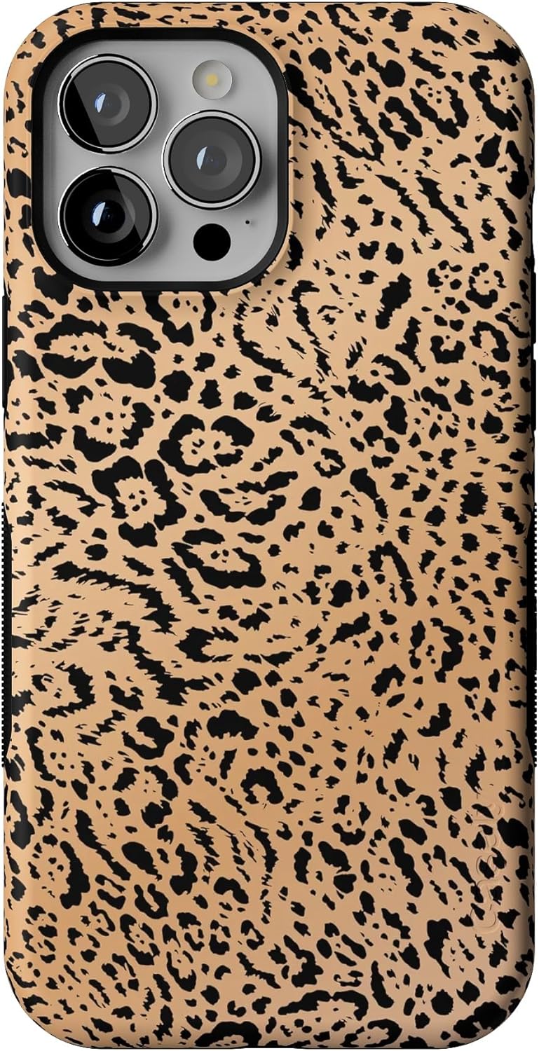 Casely iPhone 13 Pro Max Case | Born to Be Wild | Jaguar Print | Bold Protective Design | Compatible with MagSafe