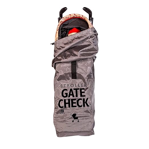 DELUXE Gate Check Bag for Umbrella Strollers - Premium Heavy-Duty Durable Air Travel Bag, Adjustable Shoulder Strap - Fits Compact, Umbrella-Style Strollers, Grey