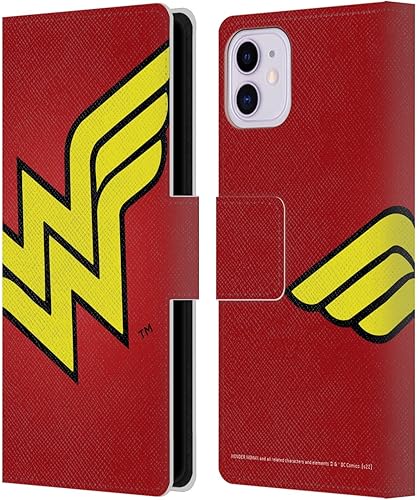 Miniatura 7 de Head Case Designs Officially Licensed Wonder Woman DC Comics Pattern Logos Leather Book Wallet Case Cover Compatible with Apple iPhone 11