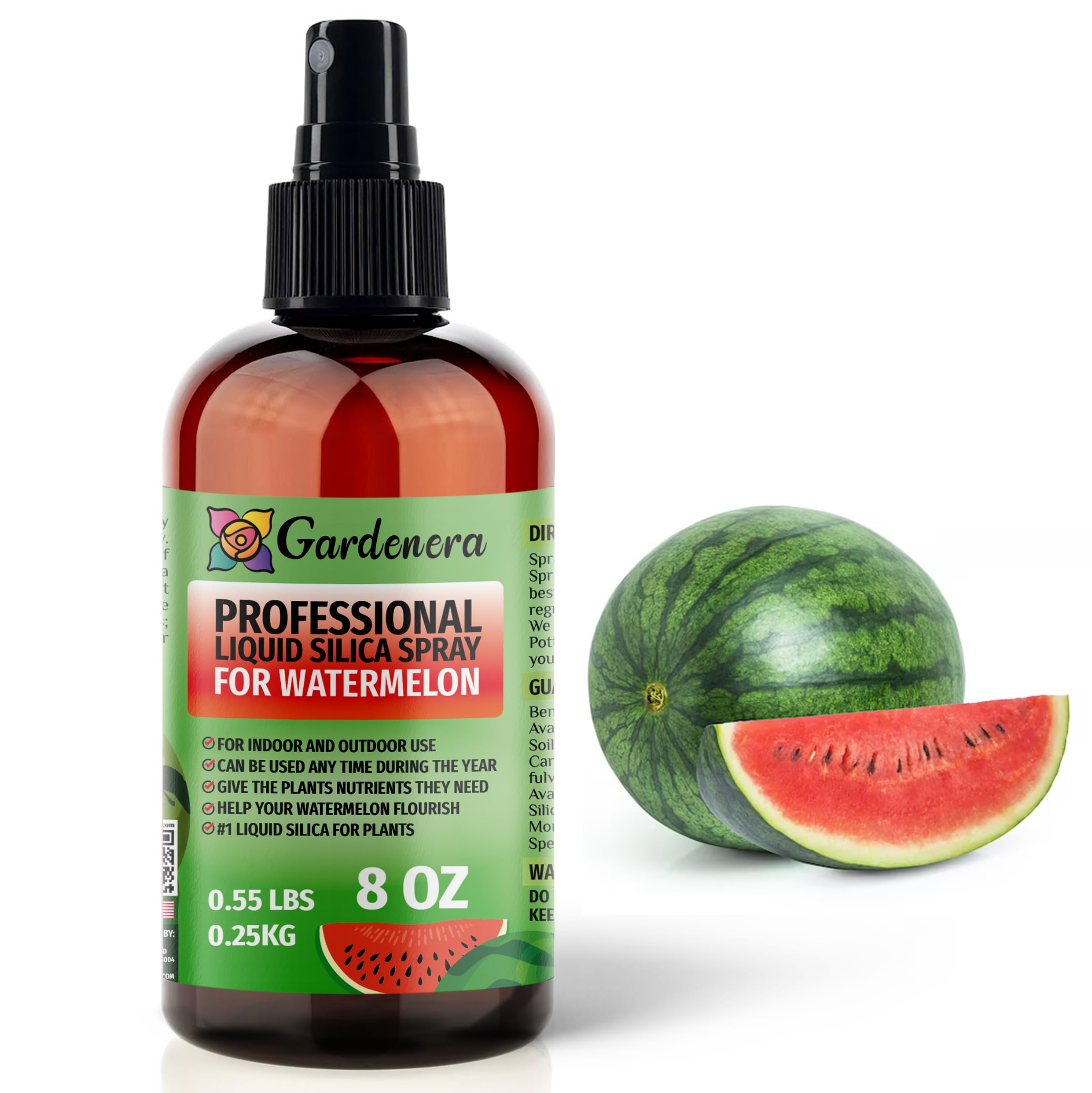 𝐒𝐔𝐏𝐄𝐑𝐈𝐎𝐑 Liquid Silica Boost Fertilizer and Supplement Spray for Watermelon Plants – Pre-Mixed, Ready-to-Use Liquid Silicon Plant Superfood Mist for Indoor & Outdoor Plants – 8oz