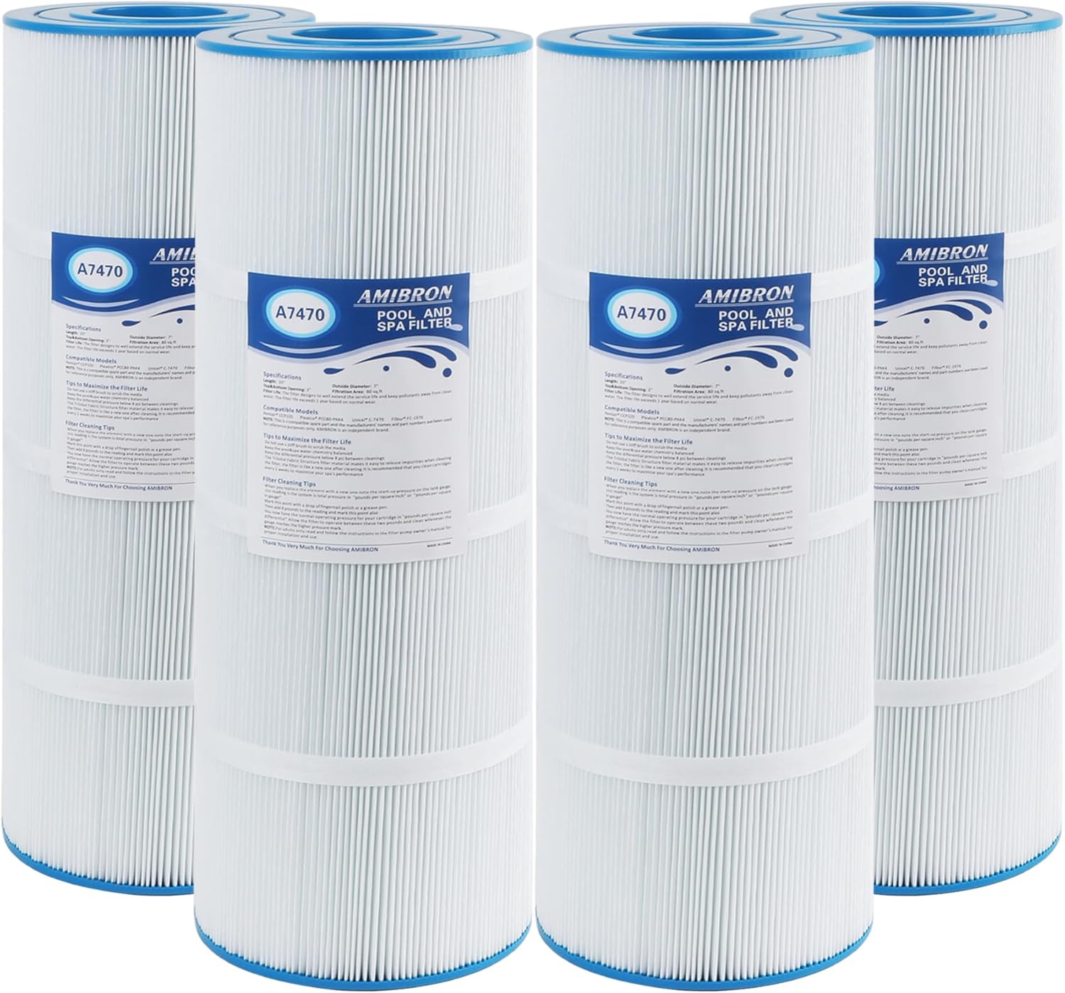 AmiBron PCC80PAK4 Pool Filter Cartridge Replaces Pentair