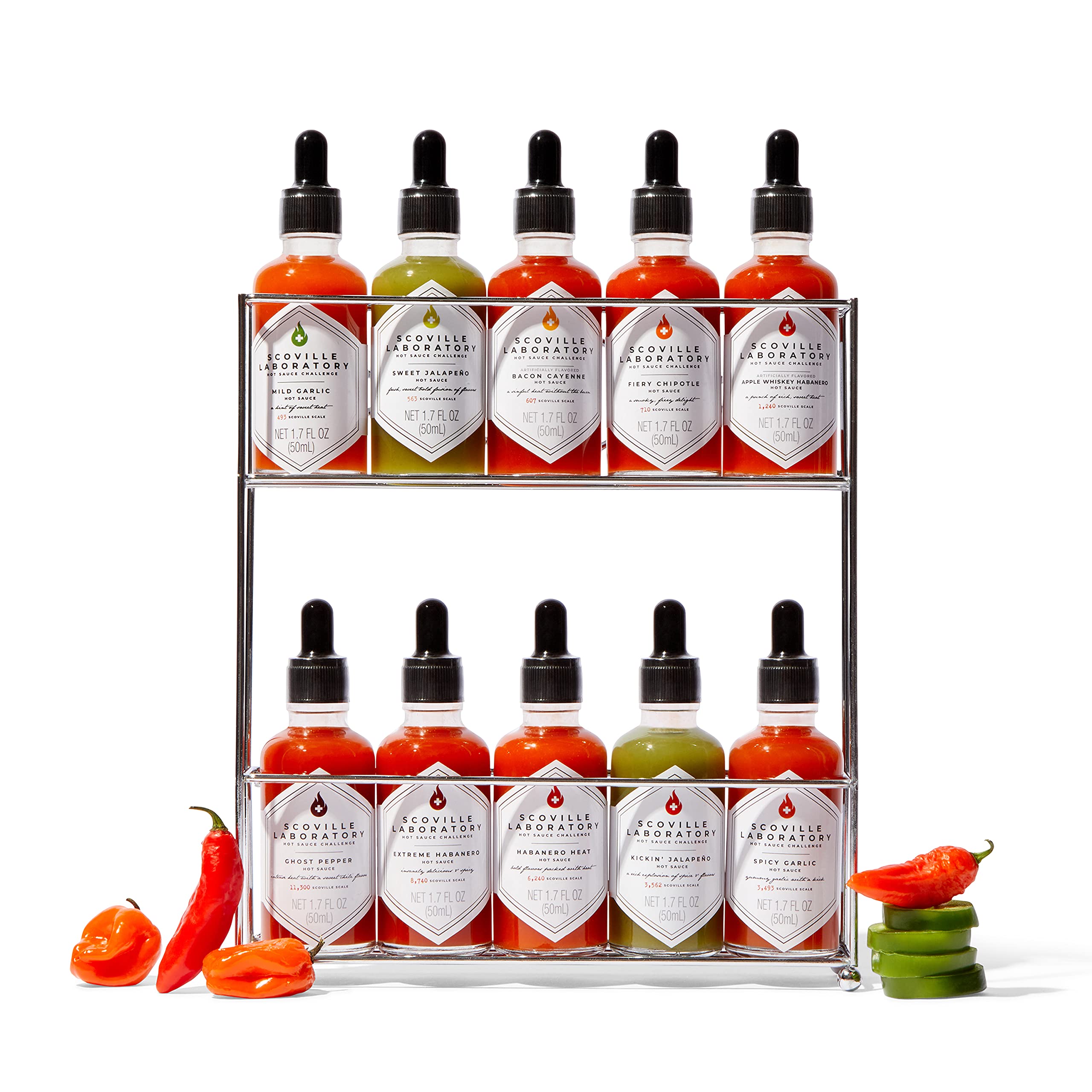 Thoughtfully Gourmet, Scoville Laboratory Hot Sauce Challenge Set