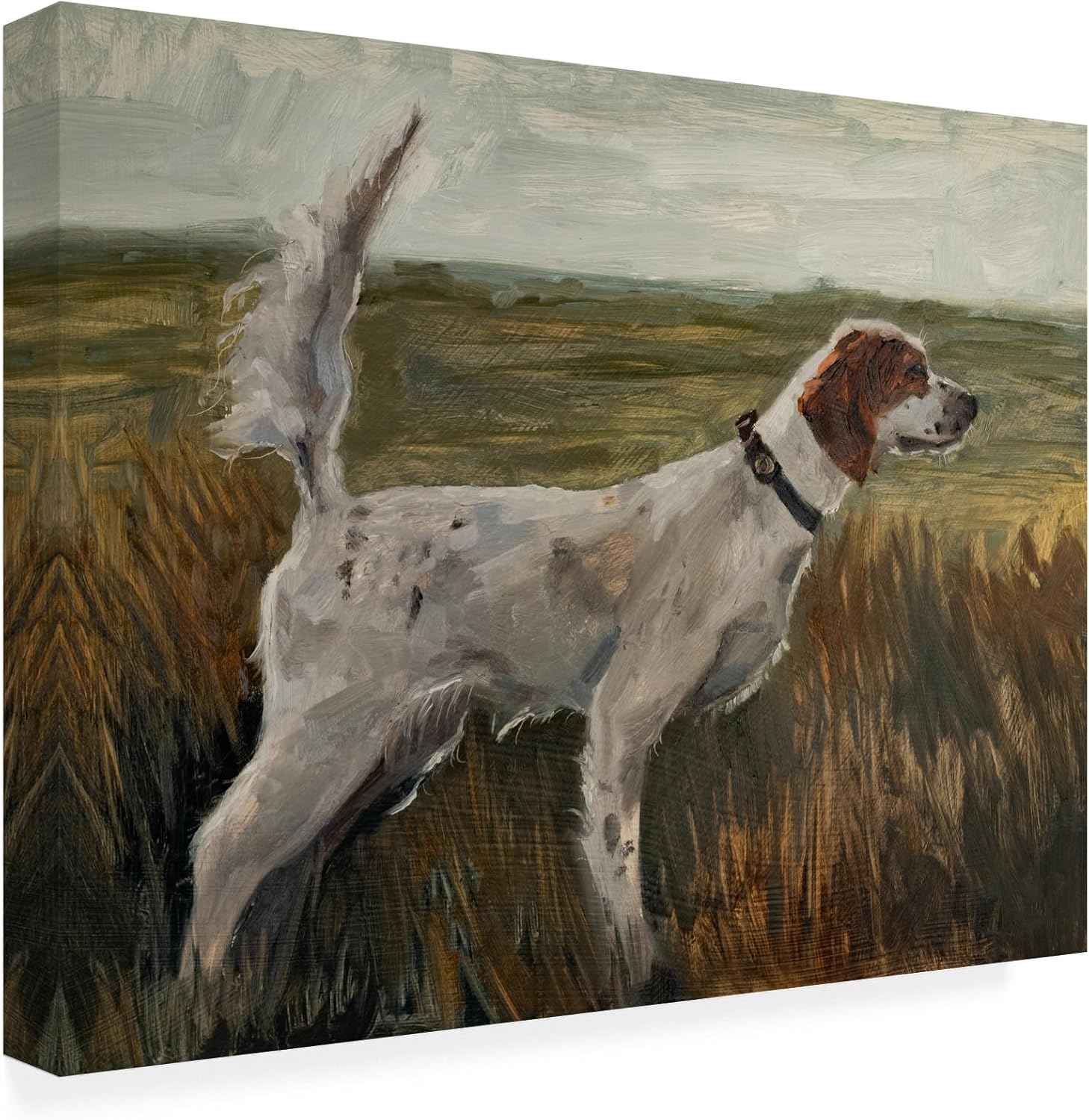 Wrapped Canvas Wall Art - Marian Parsons 'Hunting Setters I' Wall Art for Living Room, Bedroom, or Office Décor - 18x24