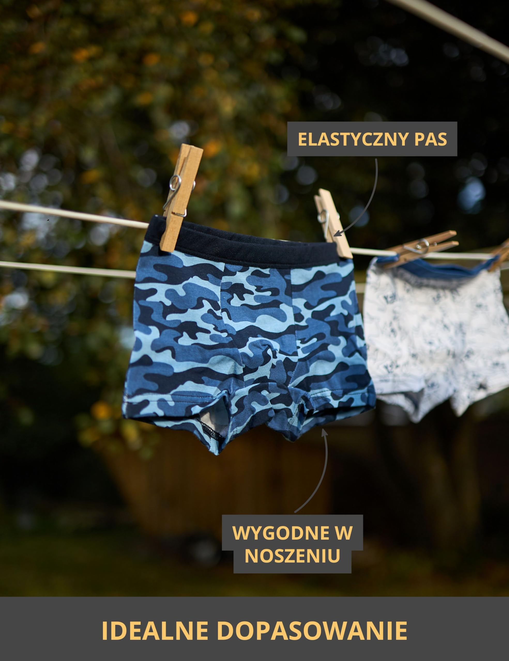 Basic Treasure Podstawowy Skarb 8-pak bokserek chłopięcych z bawełny Oeko-TEX, bielizna dziecięca, bielizna chłopięca