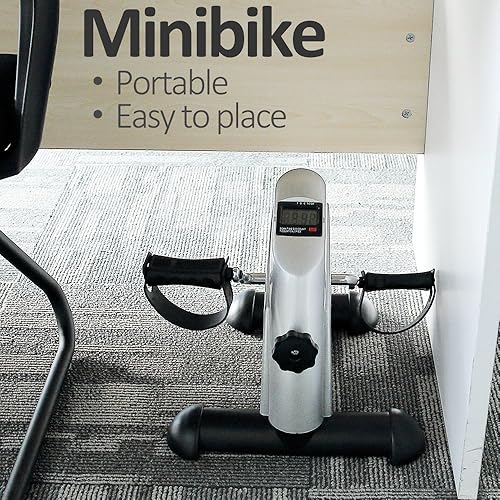 Miniatura 7 de Mini Exercise Bike, himaly Under Desk Bike Pedal Exerciser Portable Foot Cycle Arm & Leg Peddler Machine with LCD Screen Displays
