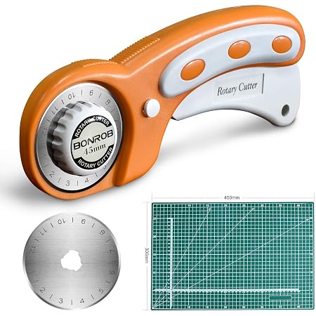 Lot De 10 Lames Ondulées 45 Mm Pour Coupeur Rotatif - Idéal Tissu, Cuir, Papier Et Dentelle