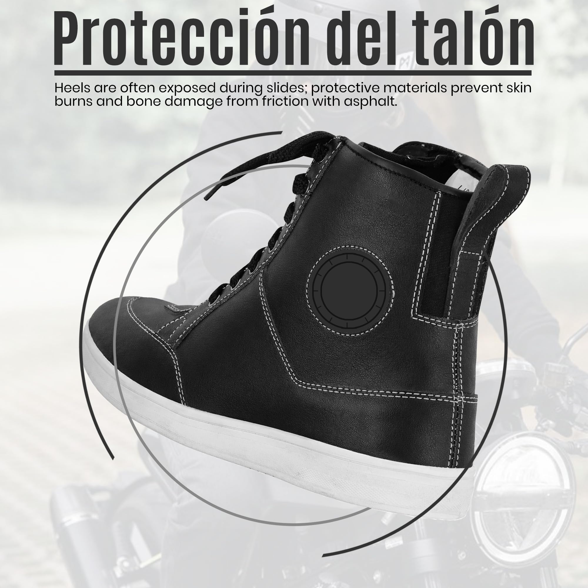 Botas de moto para hombre transpirables reforzadas ligeras para aventura y turismo con protección para el tobillo