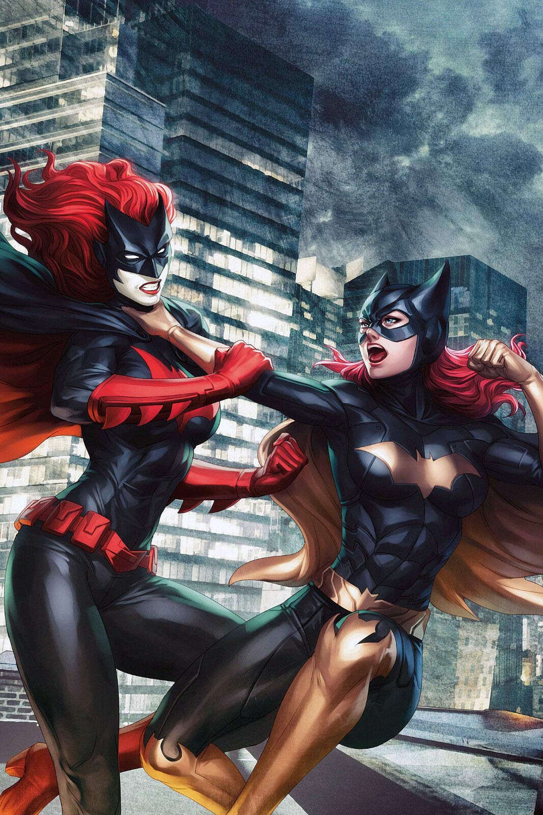Amazon.com: Batgirl vs. Batwoman - Canvas OR Print Wall Art