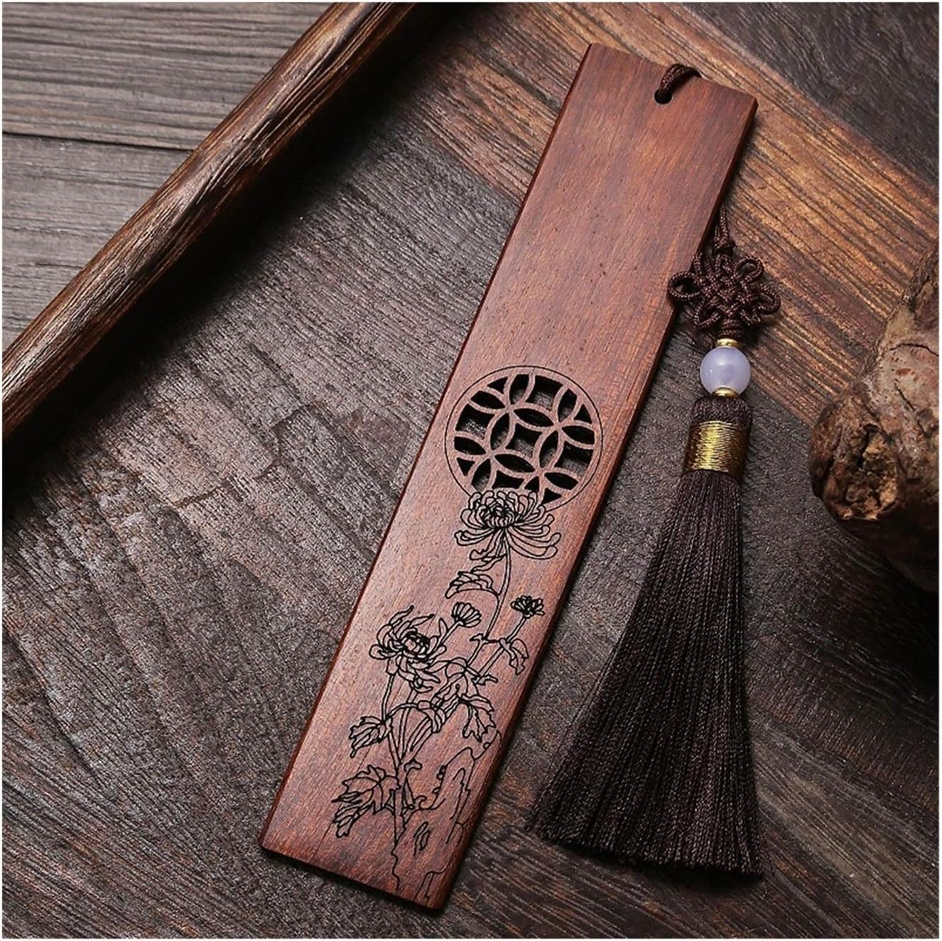 Wooden poetic bookmark series Guifei Mei Lanzhuブックサインセット、レトロクリエイティ