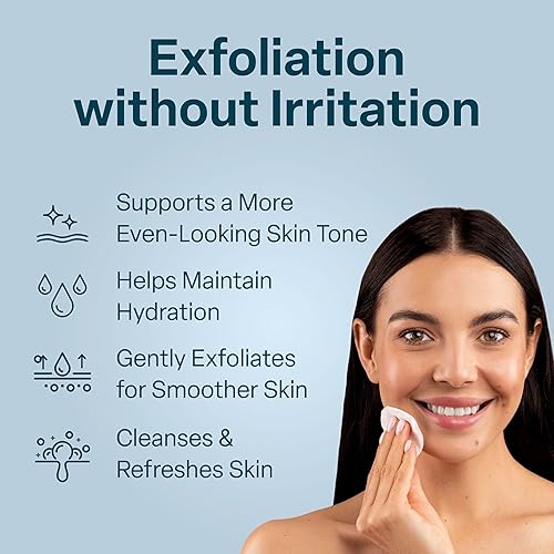 Miniatura 2 de Tónico de ácido glicólico – Solución tonificante profesional exfoliante antienvejecimiento para la cara con 10% AHA, hamamelis, proteína de arroz