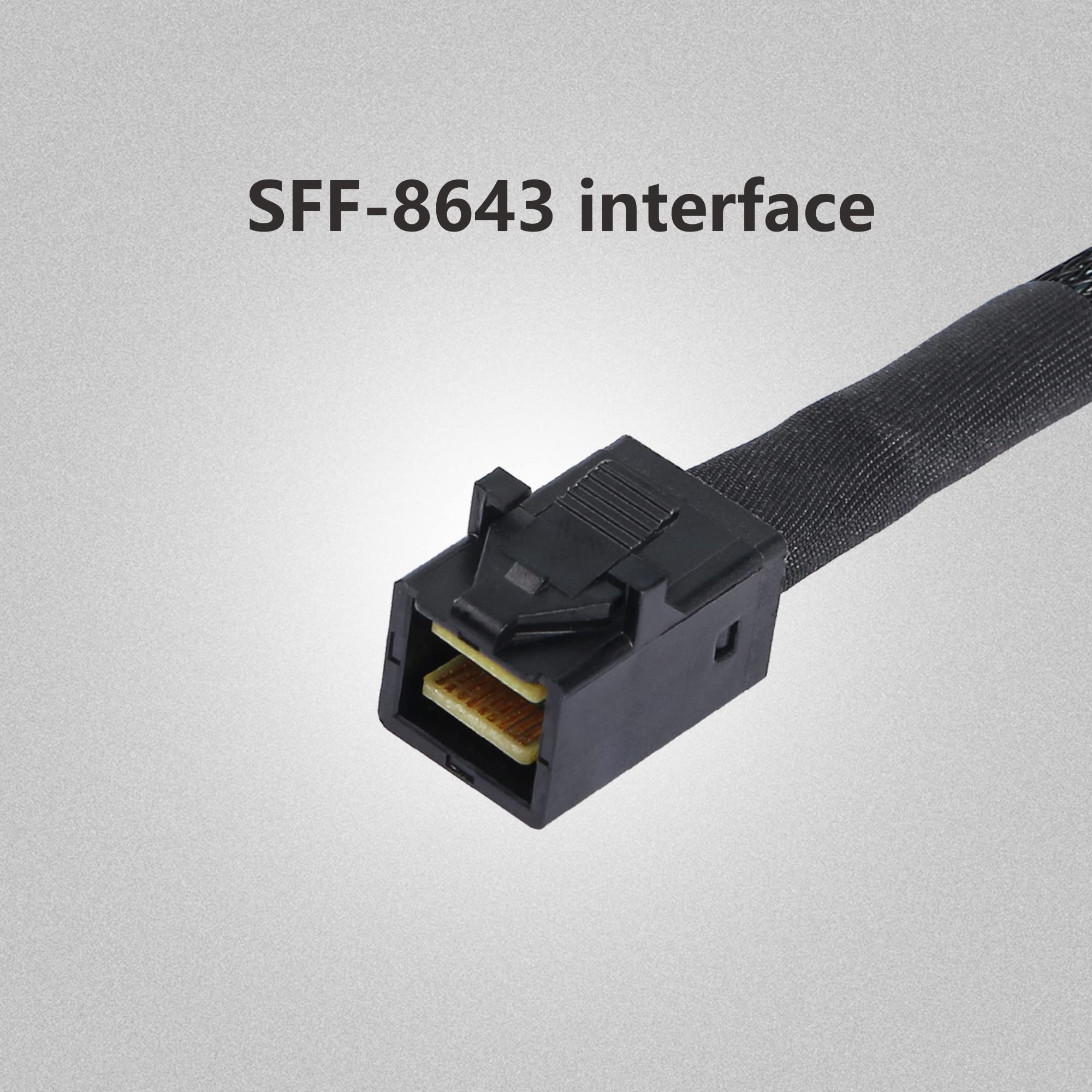 CERRXIAN 1.96FT Mini SAS HD al mini cable de datos del servidor SAS, SFF 8643 a SFF 8087 cable de conexión