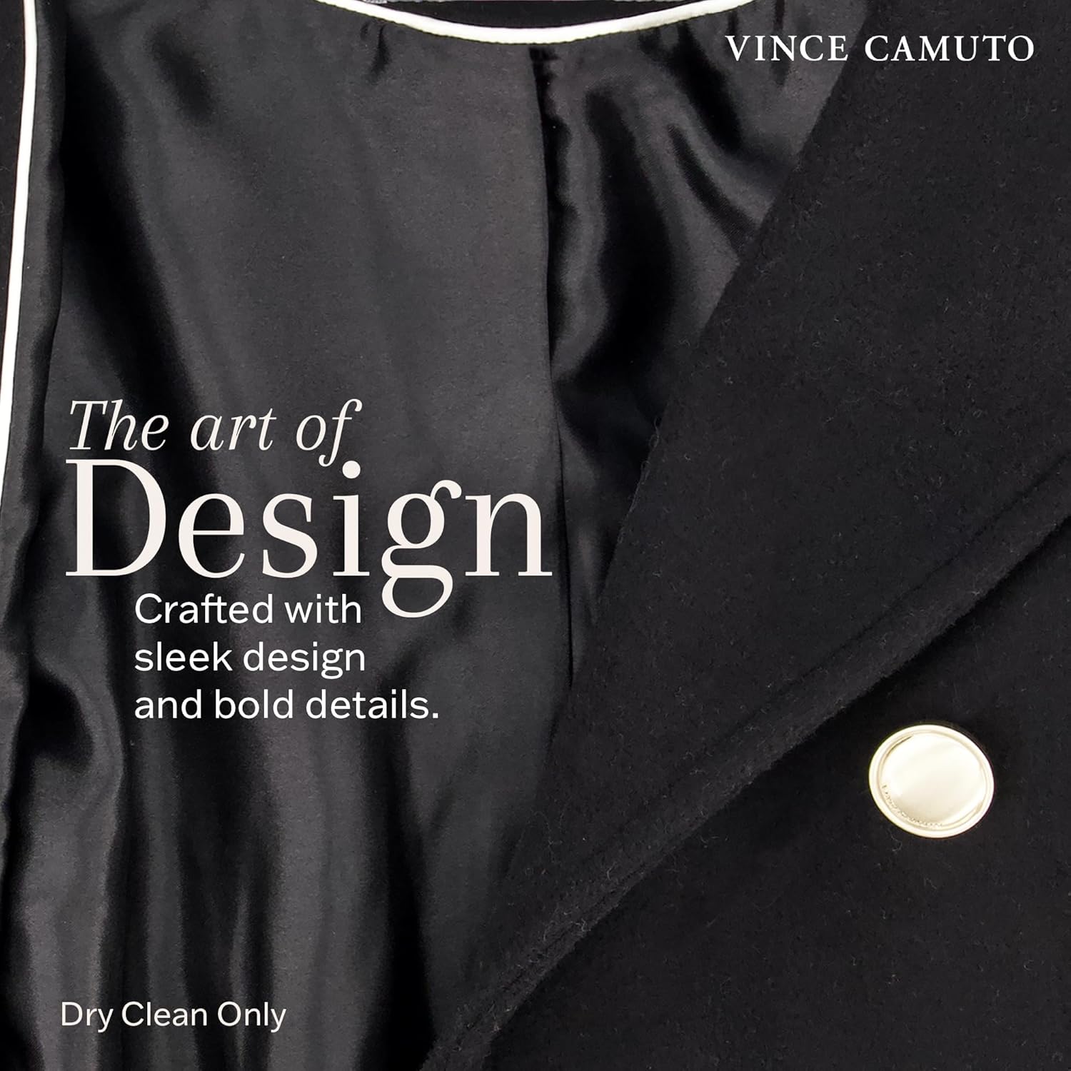 Vince Camuto Winter Coats - Women Double-Breasted Faux Collar Wool Womens Jacket - Image 5