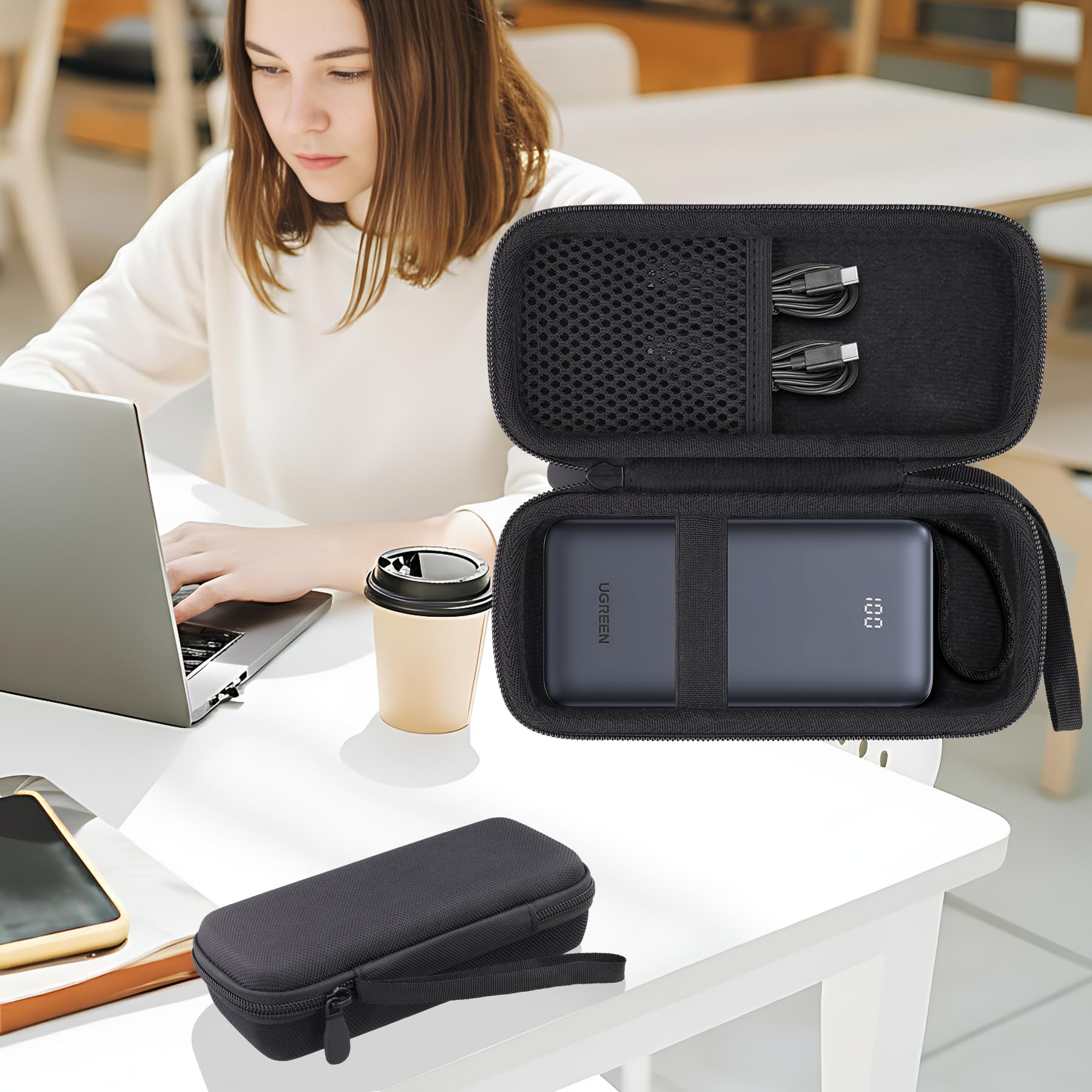 UGREEN Nexode 20000mAh 45W Power Bank Etui ochronne sztywne czarne