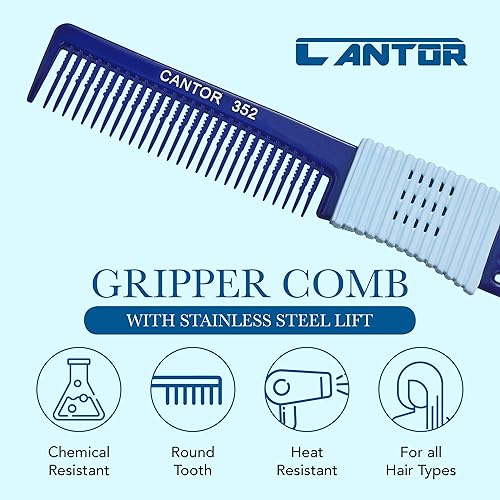 Miniatura 3 de Cantor Peine Lift Teasing y palillo para el cabello, paquete de 2, elevadores de acero inoxidable, peine antiestático para todo tipo de cabello