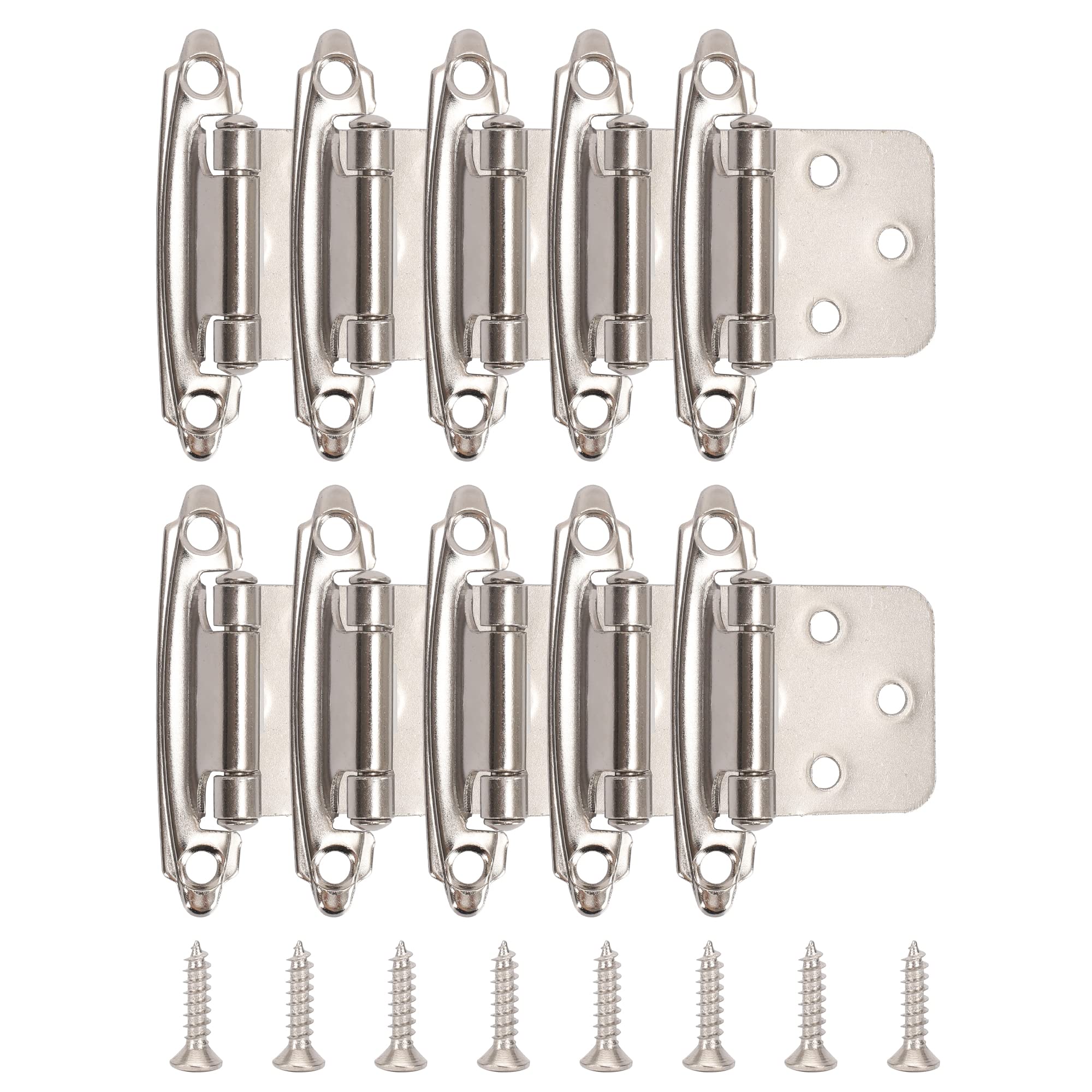 Buy 12Pcs 6 Pairs Satin Brushed Nickel Hinges for Kitchen