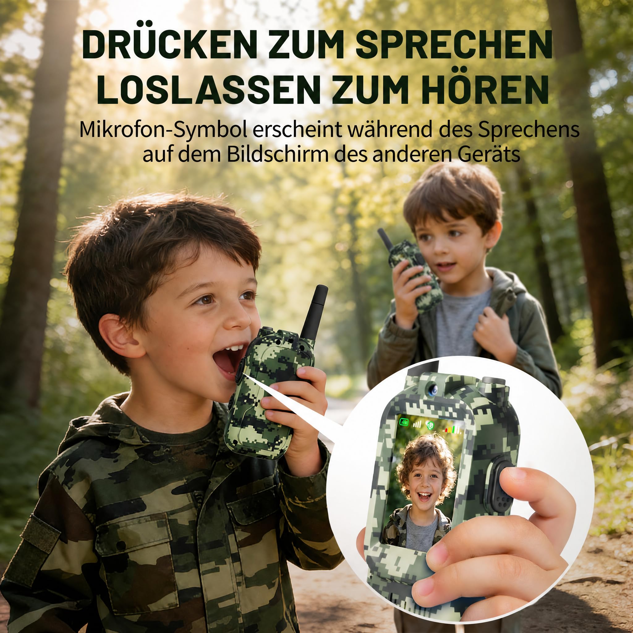 Video Walkie Talkie Kinder, Tarnung
