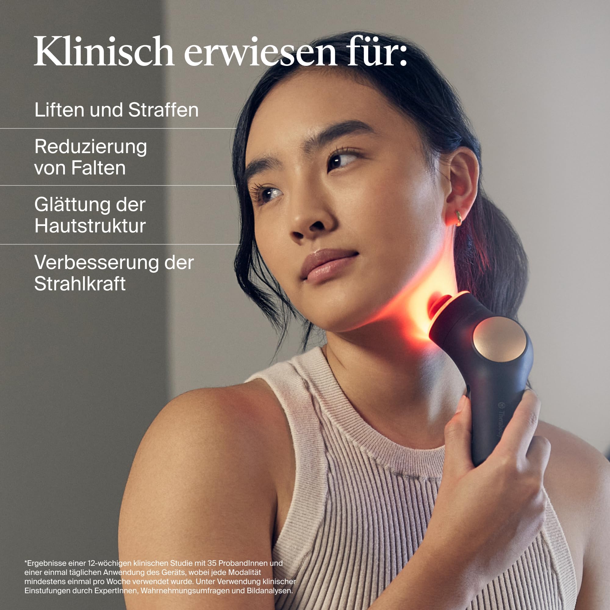 TheraFace PRO – Handgerät zur Gesichtsmassage – Kompaktes elektrisches Gerät zur Gesichts- und Hautpflege – 8-in-1-Behandlung mit Mikrostrom- und LED-Ringen – 4. Generation – Schwarz