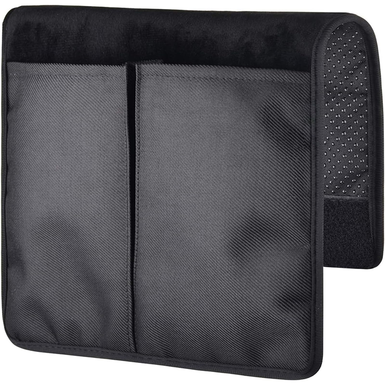 Homakover 16'' x 10.25'' Soft Chair Armrest Organizer Anti-Slip Armchair Storage Bag with 2 Pockets for Cell Phone, TV Remote Control, Water Bottle