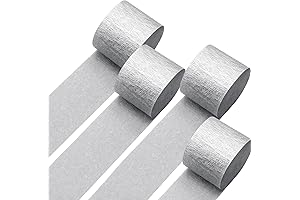 GCB Silver Crepe Paper Streamers