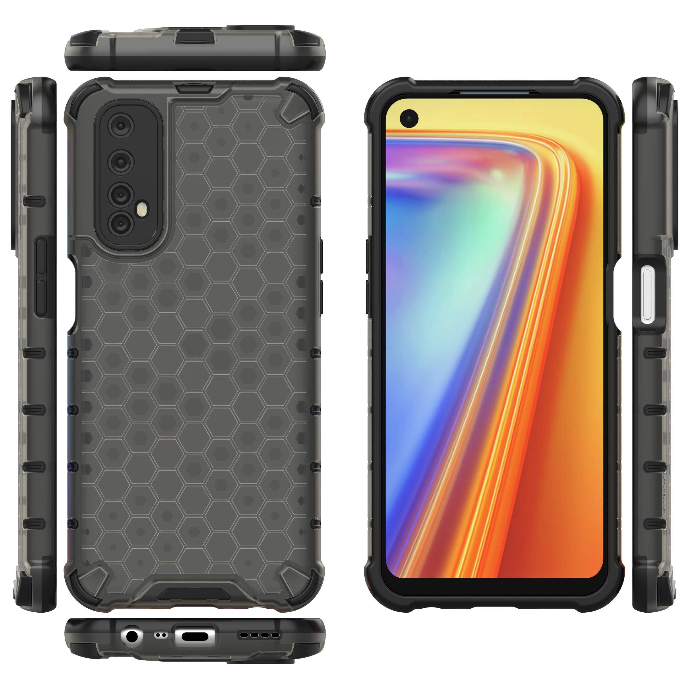 Gorilion Back Case Cover for Realme 7 (Honeycomb Design) - Black (B08XVVRPKS) Amazon Price History, Amazon Price Tracker