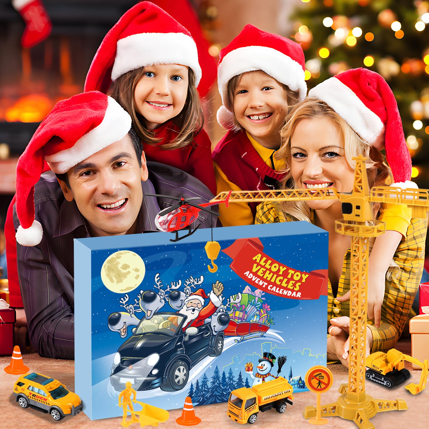 iZoeL Calendrier de l'Avent 2025 Voiture Enfant, 24 Voitures en Alliage, Cadeau Surprise Jouet Enfant 2 3 4 5 6 Ans, Calendrier de l'Avent Garçon pour Fils Petit-Fils Frère Neveu