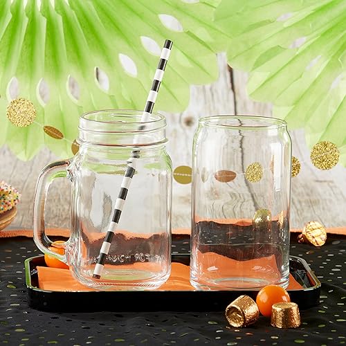 Miniatura 4 de Kate Aspen Taza Mason de 16 onzas (juego de 6) Vaso de cocina o recuerdo de fiesta de bricolaje, transparente, tamaño único (30036NA-Inner)