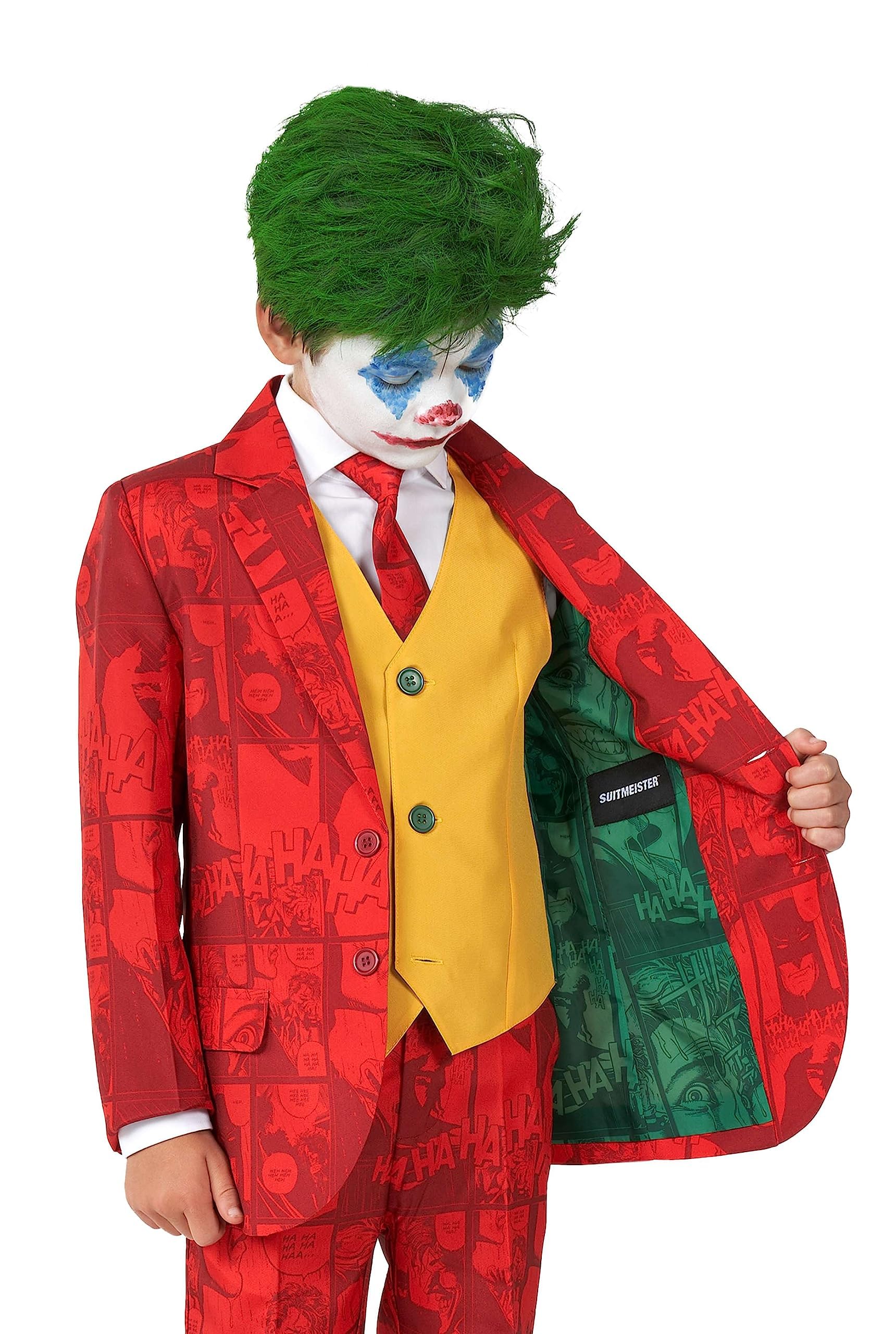 Suitmeister Jungenkostüm - The Joker DC Character - Tailliert Party Kostüme - Halloween Party Anzug