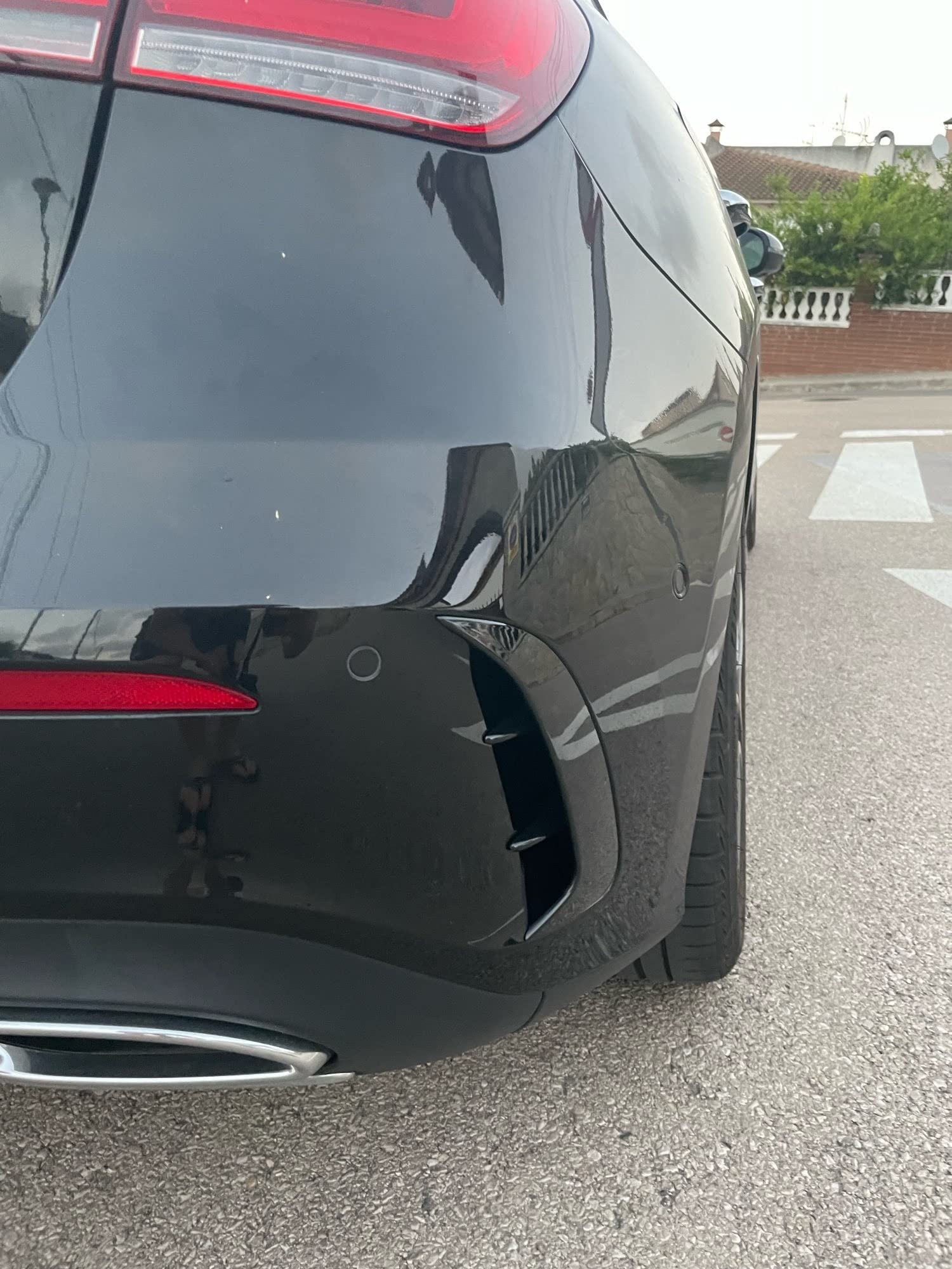 Samochód Przedni Zderzak Tylny Wykończenia Spoiler Naklejki Błotnik Canards Płetwy Dla Mercedesa Dla Benz Klasy A W177 Hatchback A180 A200 A220 A250 A35(For Rear)