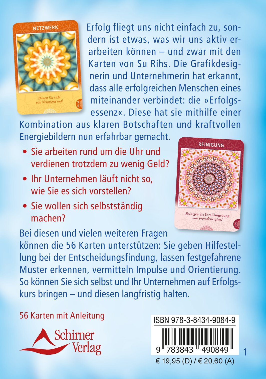 Erfolgsessenz: 56 Botschaften zur Selbstreflexion für ein profitables Unternehmen von morgen, Karten mit Anleitung