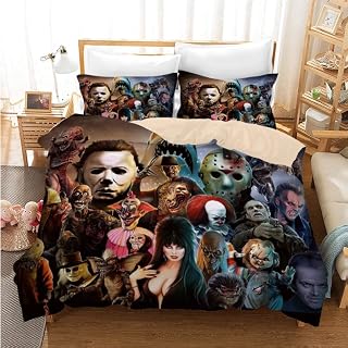 ysldtty 3D Bedding Set American Horror Movie Duvet Covers Movie Child'S Play Comforter Bedclothes Bed Linen H1490U 135CM x 200CM With 2 pice pillowcase 50CM x 75CM